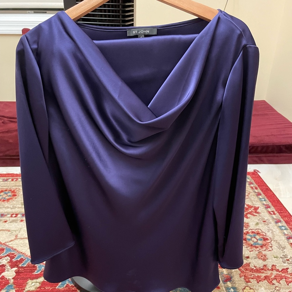 ST johns purple evening top and bottom. Top size is 12 and bottom is also 12.